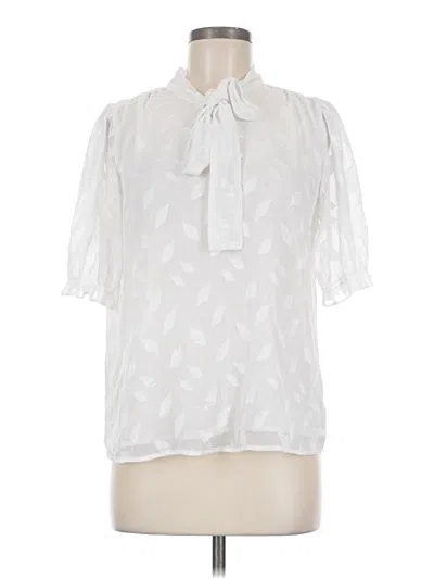Pre-owned Calvin Klein Short Sleeve Blouse In White