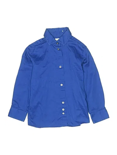 Pre-owned Calvin Klein Kids' Short Sleeve Button Down Shirt In Blue