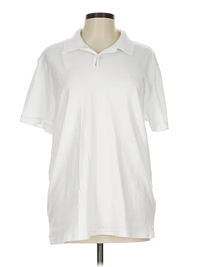 Pre-owned Calvin Klein Short Sleeve Button Down Shirt In White
