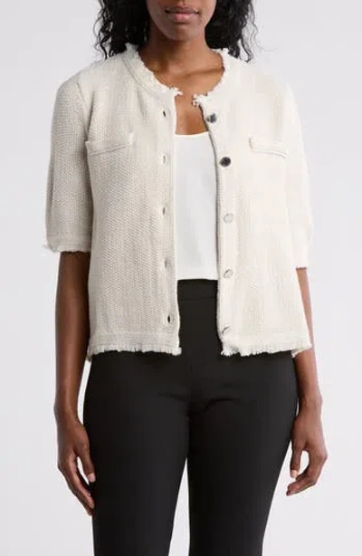 Calvin Klein Short Sleeve Button Front Sweater