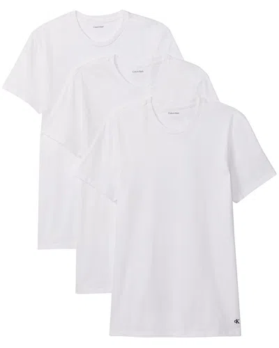 Calvin Klein Short Sleeve Crew Neck 3-pack In White