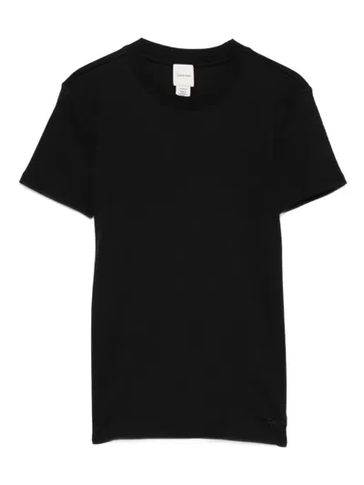 Calvin Klein Short-sleeve Crew-neck T-shirt In Black