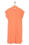 Calvin Klein Short Sleeve Linen Blend Shirtdress