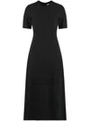 SHORT-SLEEVE MIDI DRESS