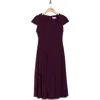 Calvin Klein Short Sleeve Midi Fit & Flare Dress