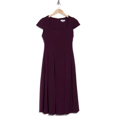 Calvin Klein Short Sleeve Midi Fit & Flare Dress