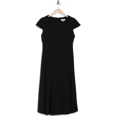 Calvin Klein Short Sleeve Midi Fit & Flare Dress