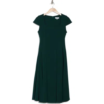 Calvin Klein Short Sleeve Midi Fit & Flare Dress