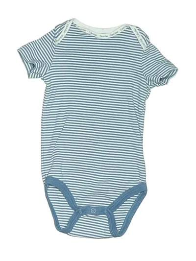 Pre-owned Calvin Klein Babies' Short Sleeve Onesie In Blue