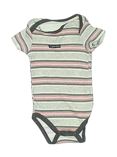 Pre-owned Calvin Klein Babies' Short Sleeve Onesie In Green