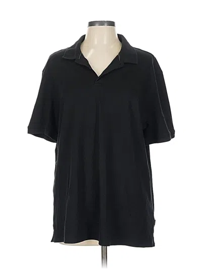 Pre-owned Calvin Klein Short Sleeve Polo Shirt In Black