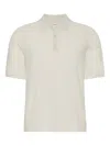 Calvin Klein Polo Shirt With Ribbed Cuffs And Collar In Neutral