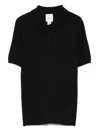 Calvin Klein Short-sleeve Polo Top In Black