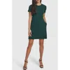 Calvin Klein Short Sleeve Ponte Sheath Dress In Green