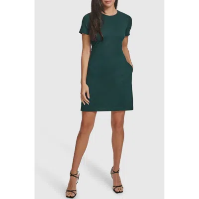 Calvin Klein Short Sleeve Ponte Sheath Dress In Green