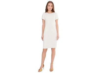 Calvin Klein Short Sleeve Scuba Sheath In White