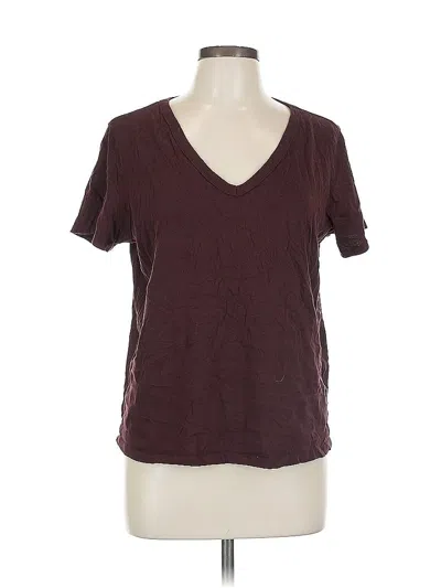 Pre-owned Calvin Klein Short Sleeve T-shirt In Burgundy