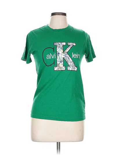 Pre-owned Calvin Klein Short Sleeve T-shirt In Green