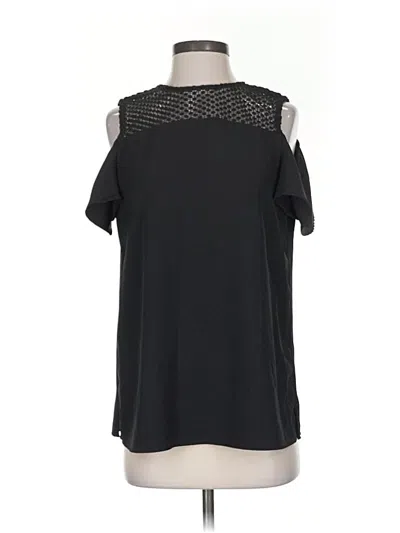 Pre-owned Calvin Klein Short Sleeve Top Black Cold Shoulder Neckline Tops