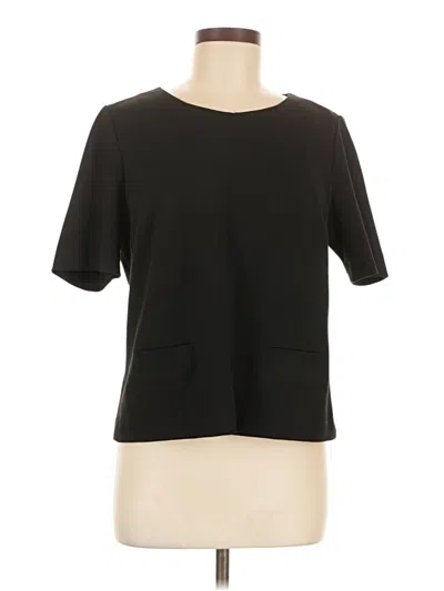 Pre-owned Calvin Klein Short Sleeve Top Black Crew Neck Tops
