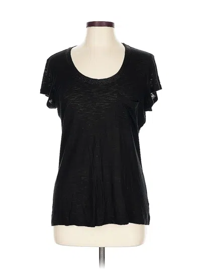 Pre-owned Calvin Klein Short Sleeve Top Black Scoop Neck Tops