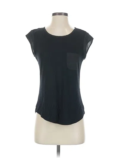 Pre-owned Calvin Klein Short Sleeve Top Black Scoop Neck Tops