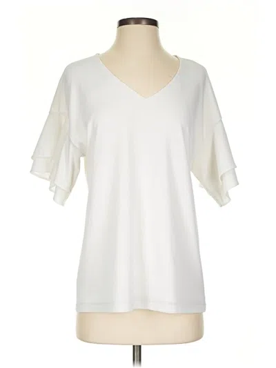 Pre-owned Calvin Klein Short Sleeve T-shirt In Ivory