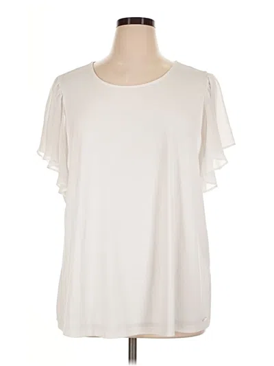 Pre-owned Calvin Klein Short Sleeve T-shirt In Ivory