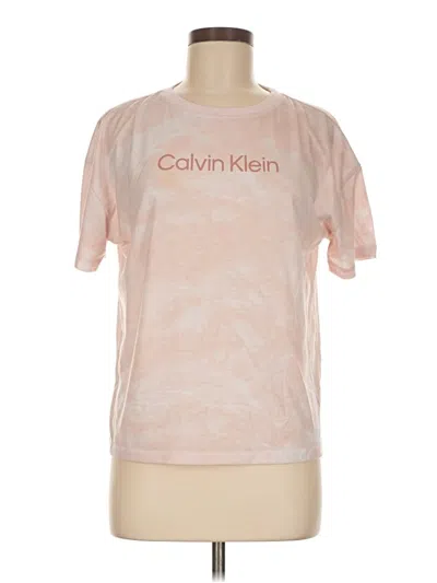 Pre-owned Calvin Klein Short Sleeve T-shirt In Pink