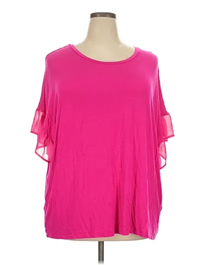 Pre-owned Calvin Klein Short Sleeve T-shirt In Pink