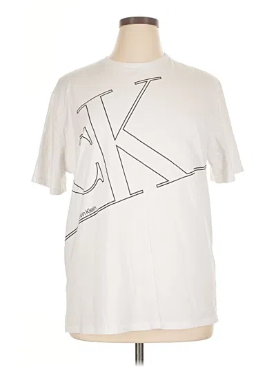 Pre-owned Calvin Klein Short Sleeve T-shirt In White