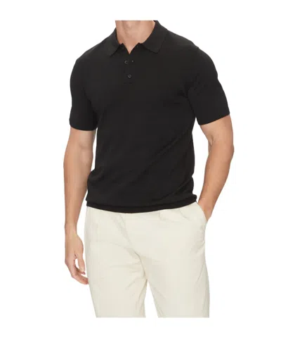 Calvin Klein Short-sleeved Polo Shirt In Black