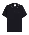Calvin Klein Logo-patch Polo Shirt In Black
