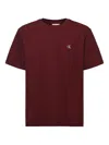 Calvin Klein Short-sleeves Crew-neck T-shirt In Red