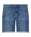 Calvin Klein Cuffed Denim Shorts In Blue