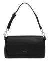 Calvin Klein Caviar Shoulder Bag In Black