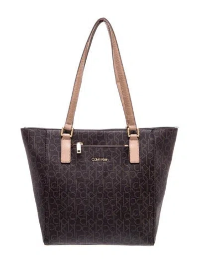 Pre-owned Calvin Klein Shoulder Bag In Brown