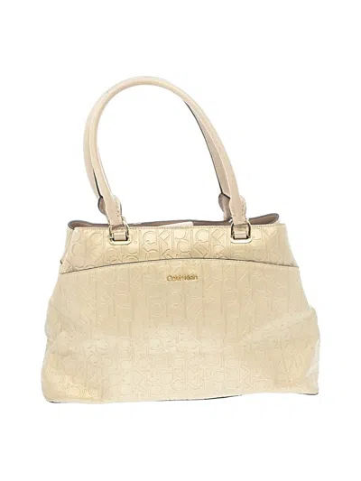 Pre-owned Calvin Klein Shoulder Bag In Gold