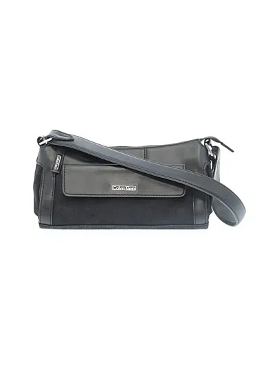 Pre-owned Calvin Klein Shoulder Bag In Gray