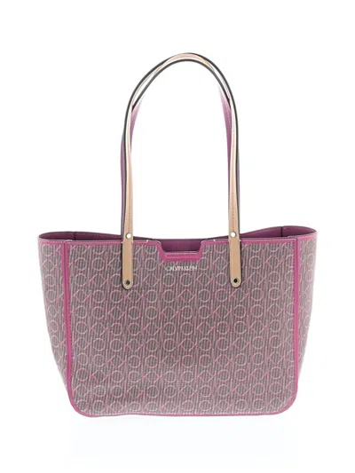 Pre-owned Calvin Klein Shoulder Bag In Purple