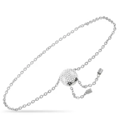 Calvin Klein Side Stainless Steel White Crystal Bracelet In Multi