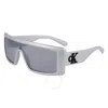 Calvin Klein Silver Browline Unisex Sunglasses Ckj23655s 040 57