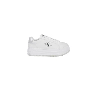CALVIN KLEIN SILVER LEATHER SNEAKER