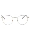 Calvin Klein Silver Metal Glasses In Gold
