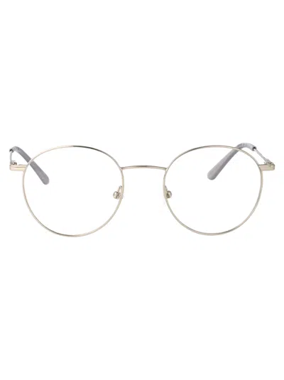 Calvin Klein Silver Metal Glasses In Gold