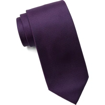 Calvin Klein Silver Spun Solid Tie In Purple