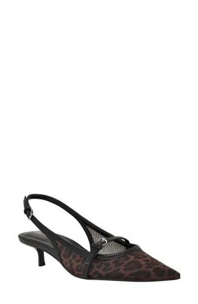 Calvin Klein Simira Kitten Heel Pump In Animal Print