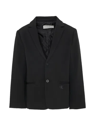 Calvin Klein Kids' Single-breasted Blazer In Black