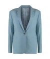 Calvin Klein Single-breasted Blazer In Blue