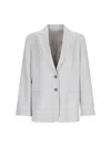 Calvin Klein Single-breasted Blazer In Gray